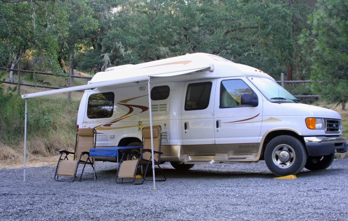 Our van, Quivera, has her own pad on the upper part of our property in Oregon. 
