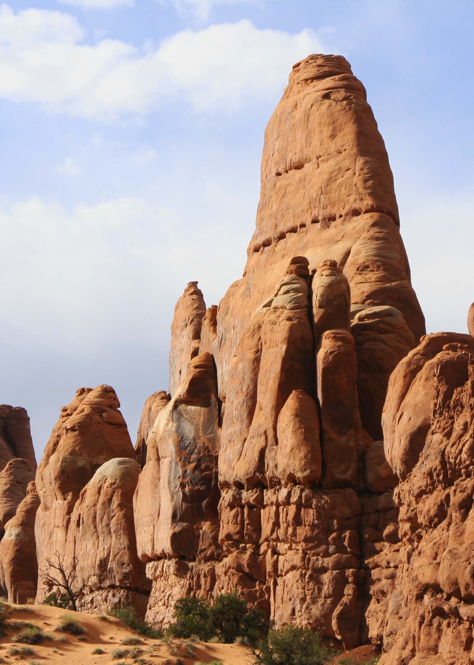 Family of rock sculptures at Arches National Park. Photo by Curtis Mekemson.