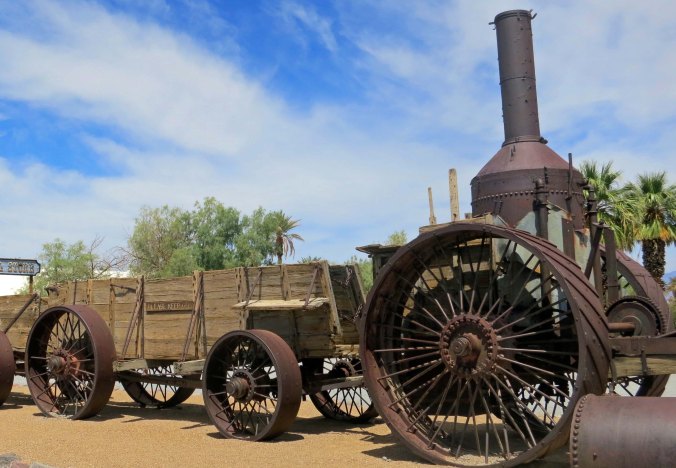 Old Dinah steam tractor in Death Valley National Park.