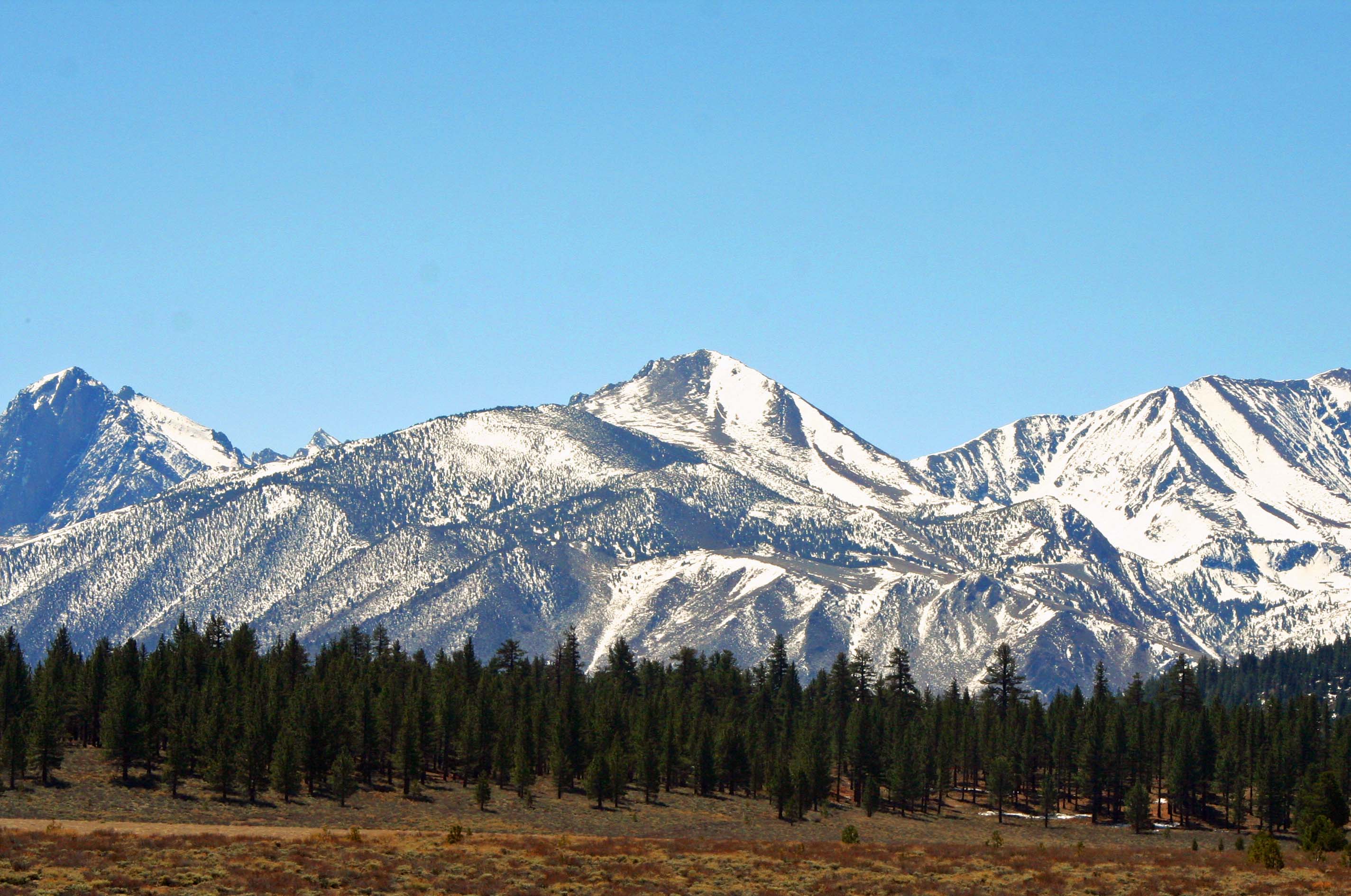 Another view of the Sierra Nevada Mountains along highway 395.
