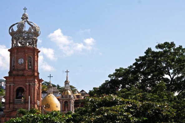 Puerto Vallarta’s iconic cathedral is one of many sights looking inland from the Malecon.