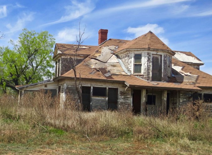 Abandoned homes reflect the dropping population of many West Texas towns. This was once somebody's dream.
