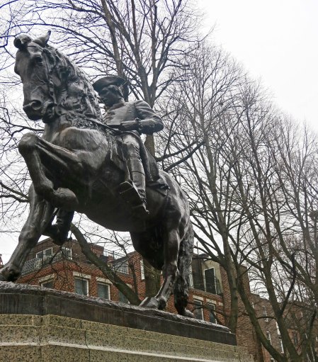 Another view of Paul Revere on his ride to warn that the Redcoats were coming. 
