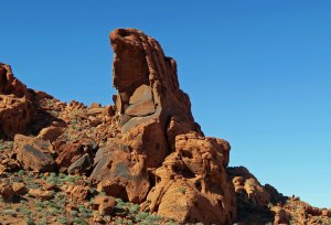 Rock sculpture at Valley of Fire State Park.