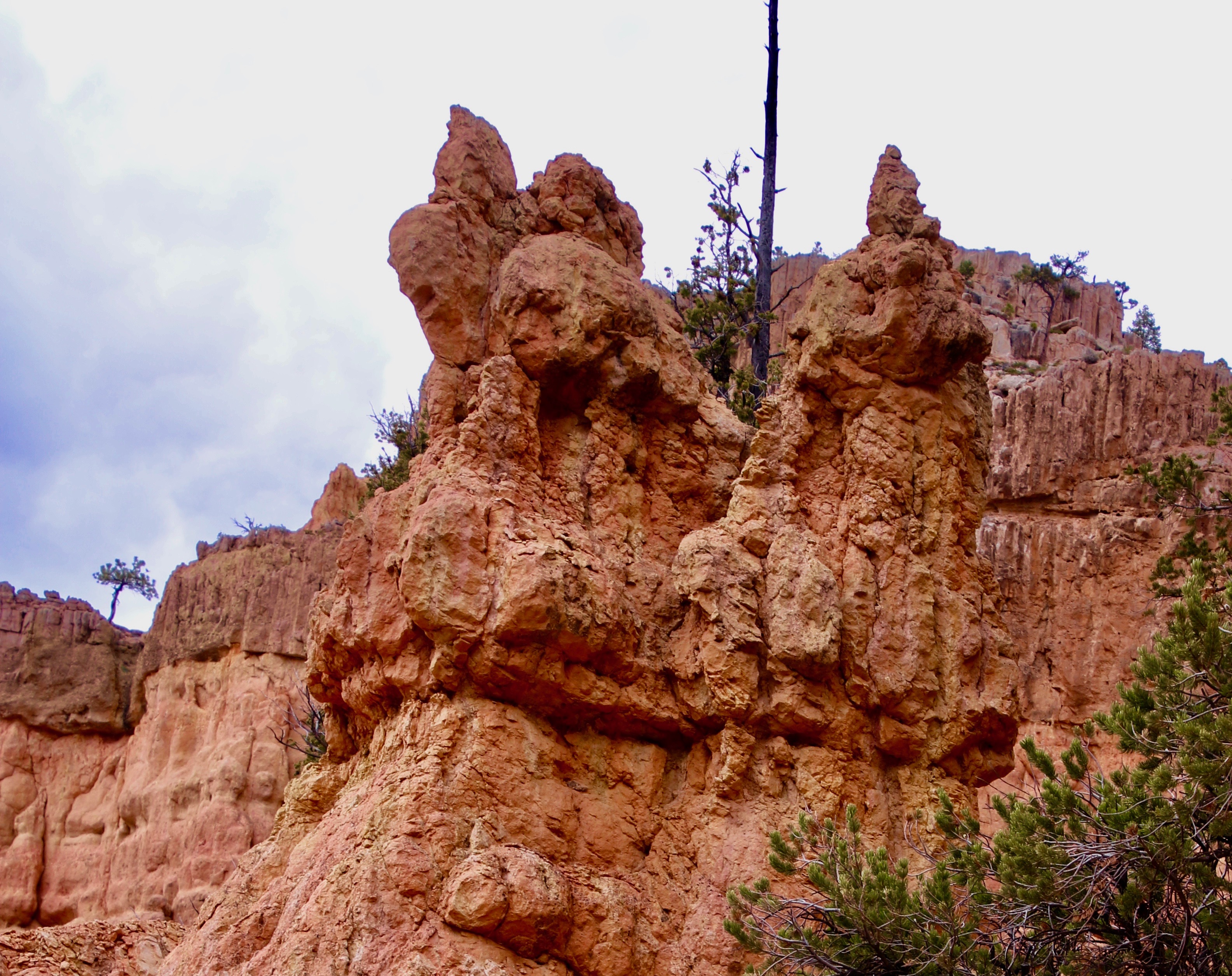 Photo of scary hoodoos in Red Canyon State Park by Peggy Mekemson.