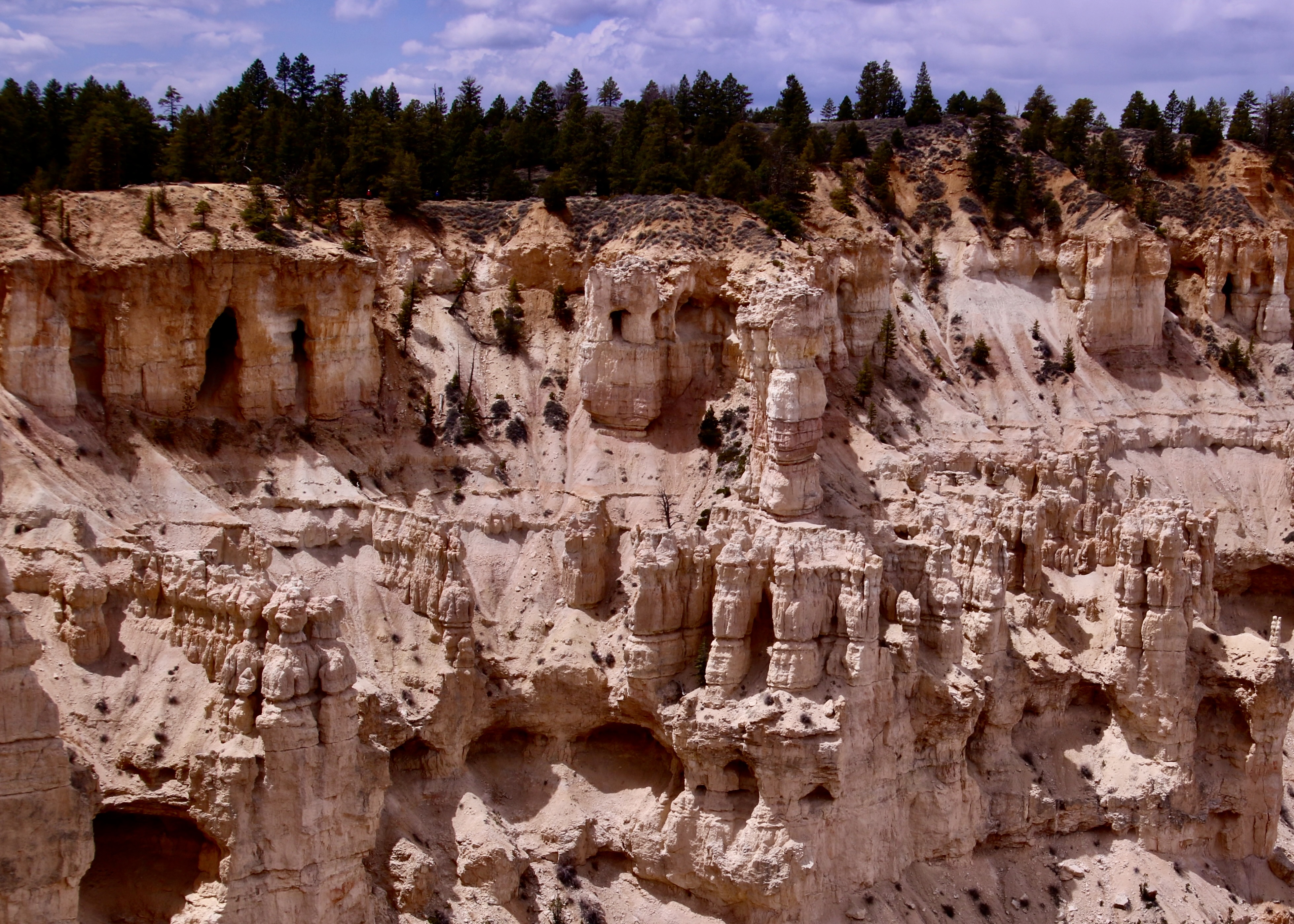 Eroded structures on the sides of Bryce Canyon National Park. Photo by Peggy Mekemson.