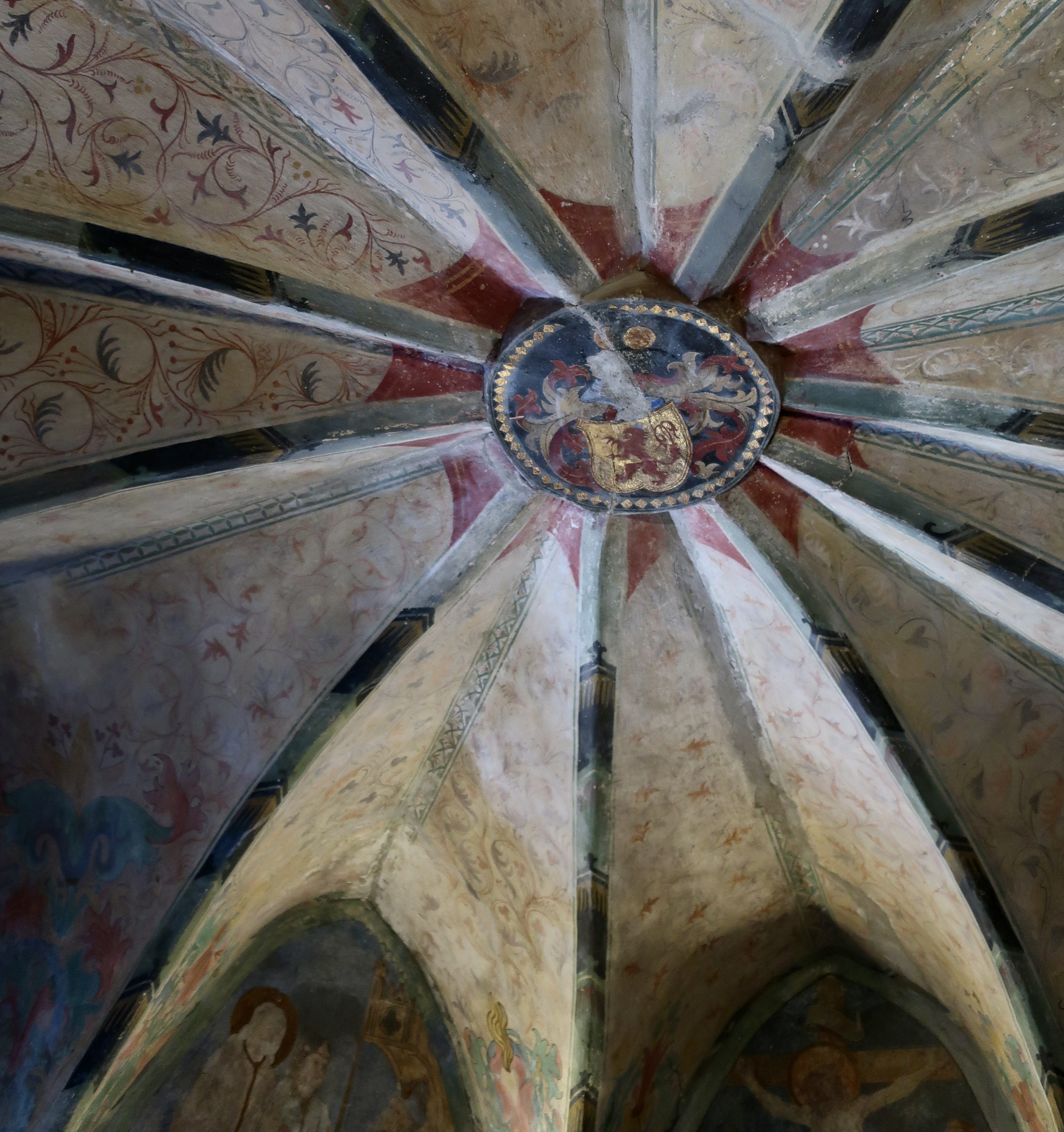 Photo of chapel ceiling in Marksburg Castle by Curt Mekemson.